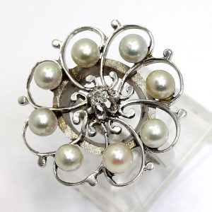 Vintage-Diamond-Pearl-Pinwheel-Ring